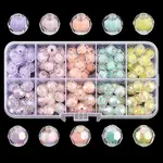 120Pcs 10 Style Transparent Acrylic Beads