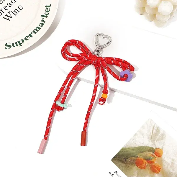 Polyester Braided Rope Bowknot Hanging Ornaments