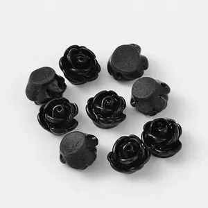 Rose Flower Opaque Resin Beads