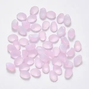 Transparent Spray Painted Glass Charms