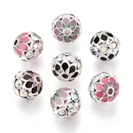 Round Brass Enamel Beads