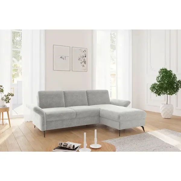 Sit & More ROHOVÁ SEDAČKA, textil, světle šedá