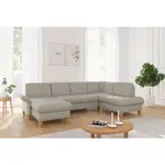 Sit & More SEDACÍ SOUPRAVA, textil, šedohnědá