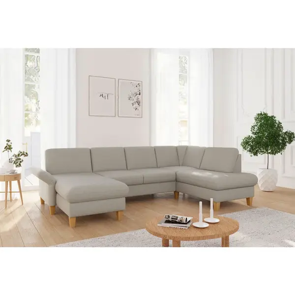 Sit & More SEDACÍ SOUPRAVA, textil, šedohnědá