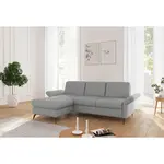 Sit & More ROHOVÁ SEDAČKA, textil, světle šedá