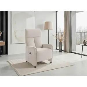 Sit & More RELAXAČNÍ KŘESLO, textil, krémová