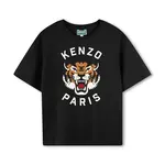 Dětské bavlněné tričko Kenzo Kids modrá barva, s potiskem, K61137