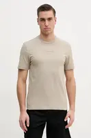 Bavlněné tričko Calvin Klein béžová barva, s potiskem, K10K114172