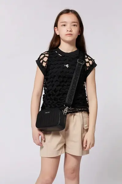 Dětské kraťasy Dkny béžová barva, hladké, D62268