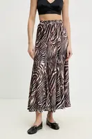 Sukně Answear.LAB hnědá barva, maxi, áčková