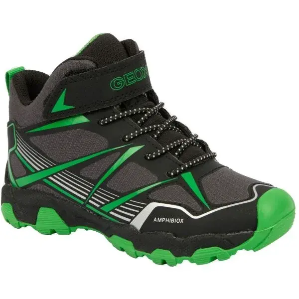 Geox J MAGNETAR B ABX Chlapecká volnočasová obuv, šedá, velikost