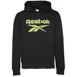 Reebok ELLIOT HD LOGO Pánská mikina, černá, velikost
