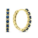 Brilio Silver Třpytivé pozlacené kruhové náušnice se zirkony EA472YB