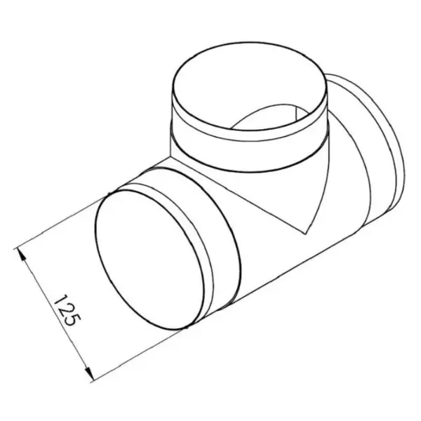 Tvarovka T CTO, 3 x 125 mm 0665