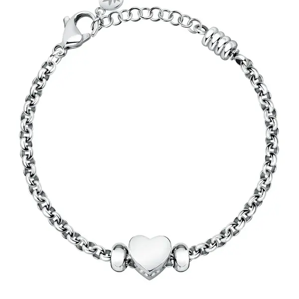 Morellato Něžný ocelový náramek se srdíčkem Drops SCZ1260