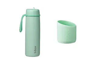 B.BOX Nerezová termolahev s brčkem 690 ml + Silikonový chránič - spearmint