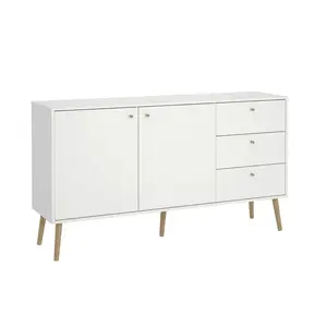 Livetastic ŠIROKÁ KOMODA, bílá, 147,2/81,7/39,1 cm