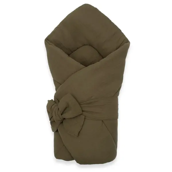 Mušelínová šnurovacia zavinovačka New Baby olive , 20C58709