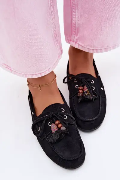 Dámské mokasíny s ozdobami