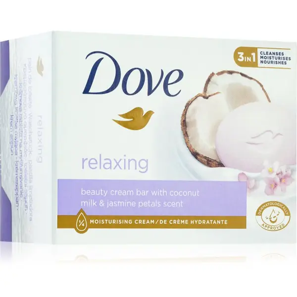 Dove Relaxing Coconut krémová tableta na mytí Coconut milk & Jasmine petals 90 g