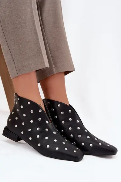 Boto Dámské kotníkové boty na tenkém podpatku černé Elvienne