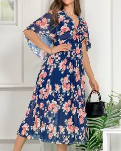 Resti Women's pleated floral midi dress