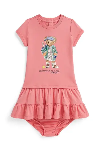Šaty Polo Ralph Lauren růžová barva, mini, 310971130001