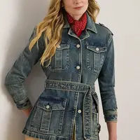Džínová bunda Lauren Ralph Lauren modrá barva, přechodná, 200978818