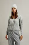 Marisse Women's Sweater Z-Sw-4521 L.Grey Mel
