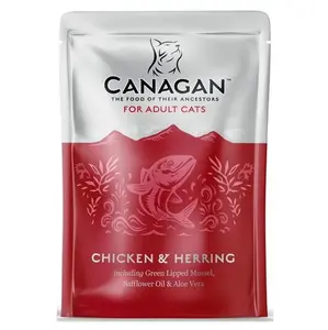 CANAGAN Chicken & herring kapsička pro kočky 85 g
