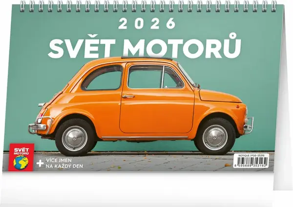 Stolní kalendář Svět motorů 2026