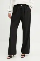 Kalhoty Liu Jo dámské, černá barva, široké, high waist, TA5204 TS922