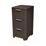 Curver Regál Style 3x14L se zásuvkami tmavě hnědý