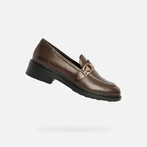 Hnedé dámske mokasíny Geox Walk Pleasure