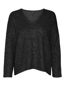 VERO MODA Tričko 'Lis'  čierna melírovaná