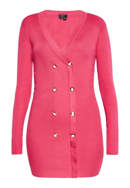 faina Pletené šaty  malinová