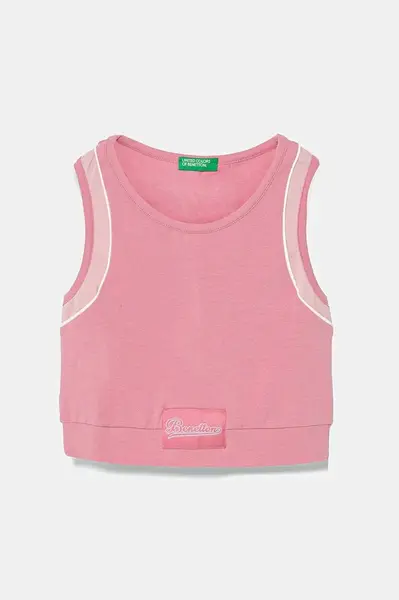 Dětský top United Colors of Benetton růžová barva, 3P4ZCH01U