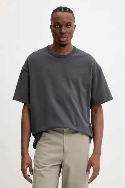 Bavlněné tričko American Vintage pánské, šedá barva, MFAZ02CE25