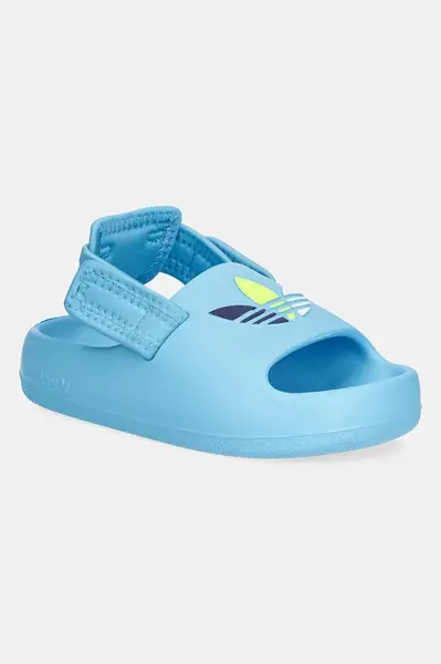 Dětské pantofle adidas Originals ADIFOM ADILETTE modrá barva, JP5527