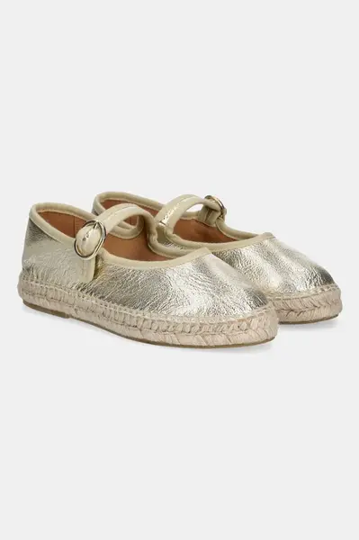 Kožené espadrilky Answear.LAB zlatá barva