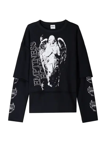 Bershka Mikina  čierna / biela
