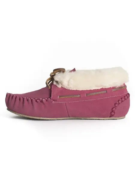 Minnetonka Poltopánky 'Charley'  krémová / hnedá / malinová