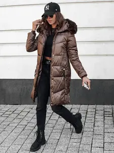 Dámská pikovaná zimní bunda s kapucí