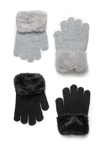 MINOTI Rukavice  sivá / čierna