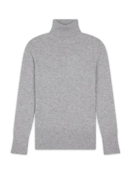 JUST CASHMERE Sveter 'Lexie'  sivá melírovaná