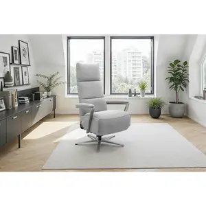 Sit & More RELAXAČNÍ KŘESLO, textil, světle šedá