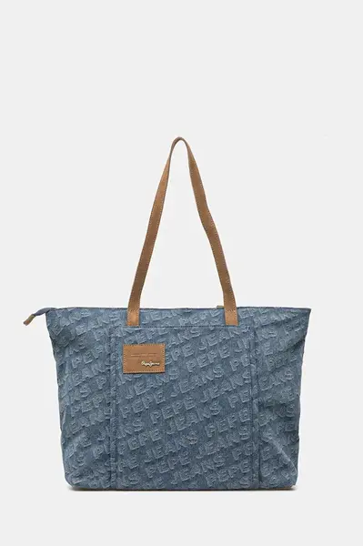 Kabelka Pepe Jeans BELLAMIE DENIM modrá barva, PL031628
