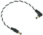 Ibanez Twisted DC Cable Black & White, Length: 8" Straight & Angled Pl