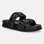 Pantofle Armani Exchange dámské, černá barva, XDP062 XV926 00002