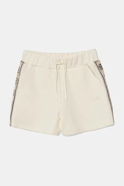 Dětské kraťasy Guess béžová barva, s aplikací, J5GD43 KB3P2